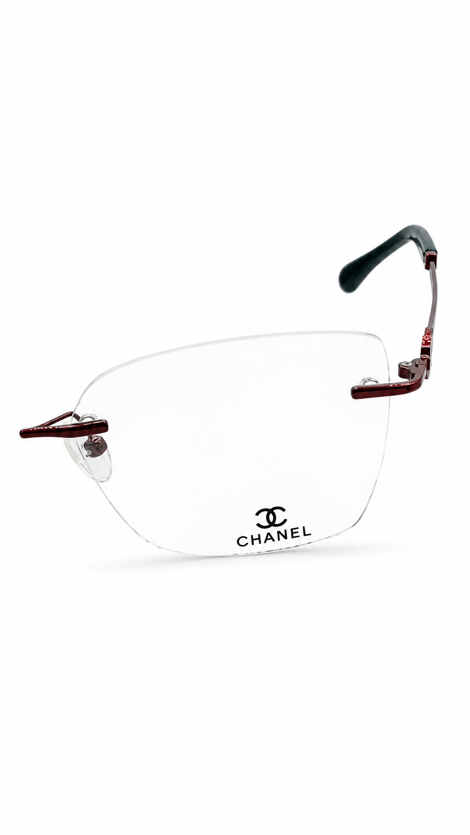 Chanel A4011 Rimless Clear Square Eyeglasses – Black & Transparent Optical Frames