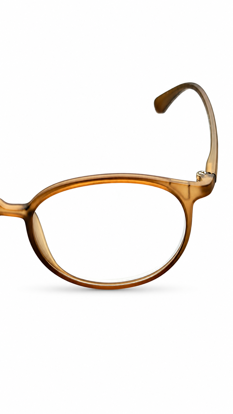 Brown Round Eyeglasses – Classic Transparent Tortoiseshell Optical Frames