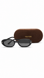 Tom Ford TF1364-K 01A Grey Oval Sunglasses – Classic Luxury Designer Eyewear