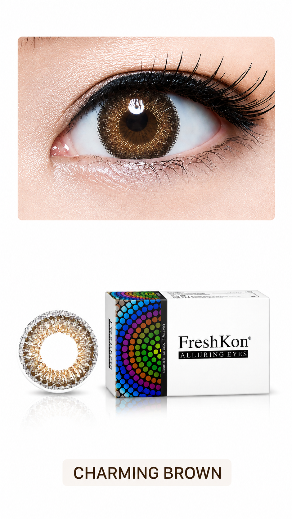 FreshKon Mosaic Charming Brown Contact Lenses