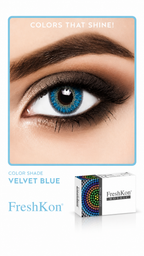 FreshKon Mosaic Velvet Blue Colored Contact Lenses