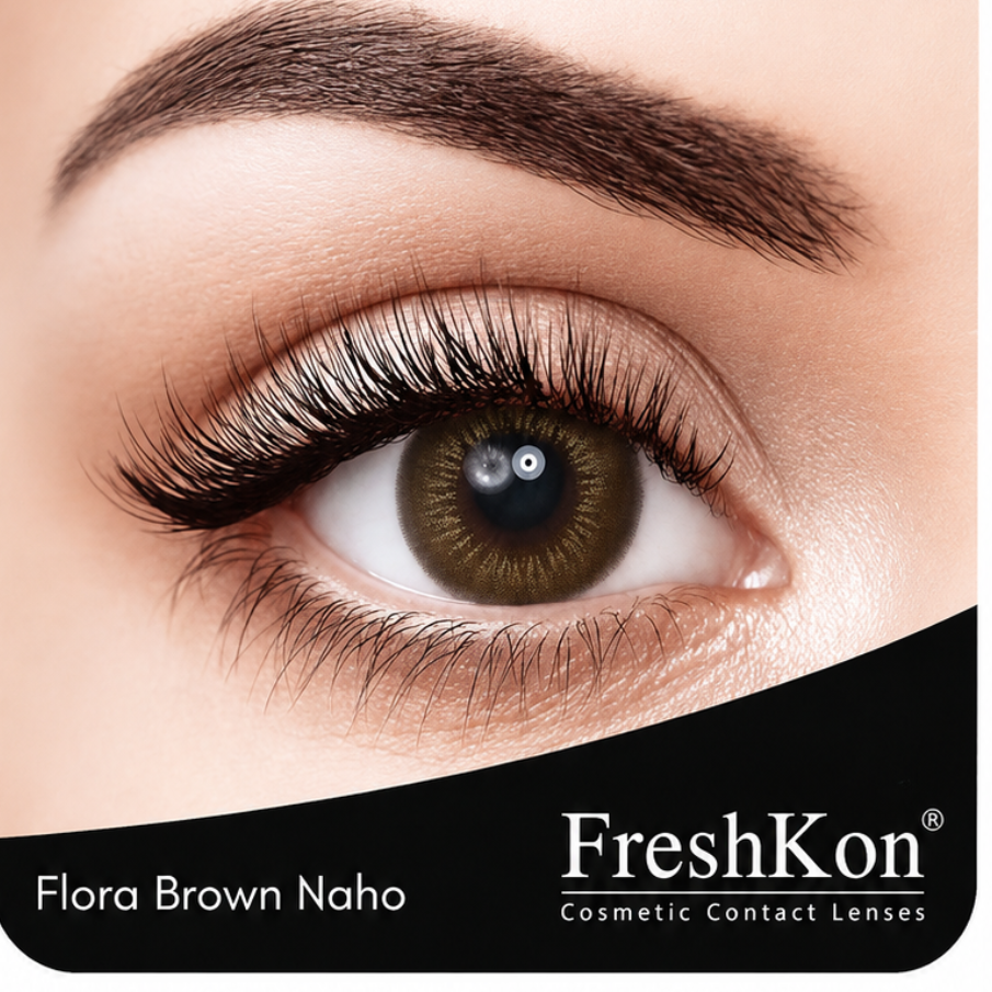FreshKon NAHO Flora Brown Colored Contact Lenses