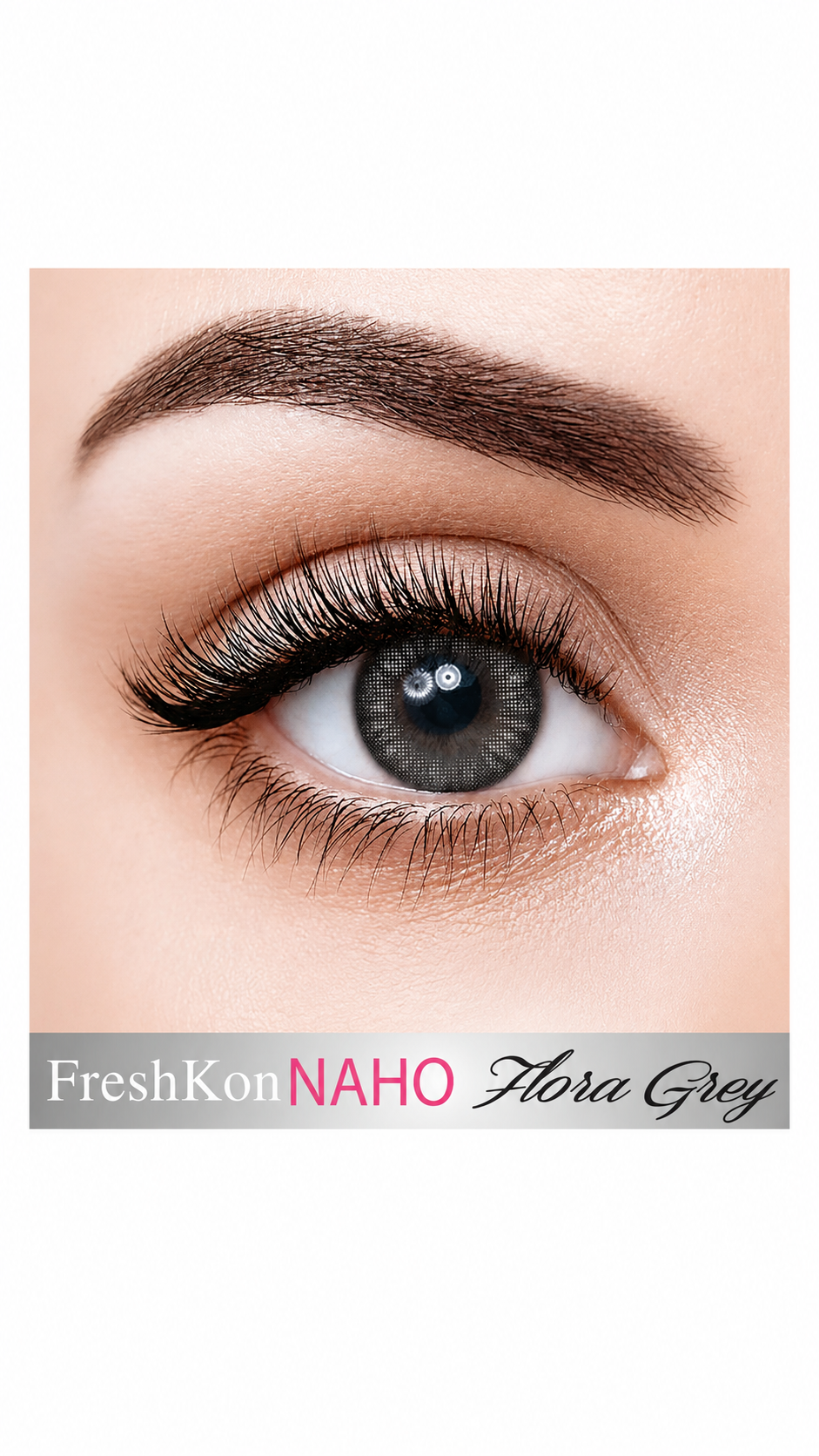 FreshKon Naho Flora Grey Colored Contact Lenses