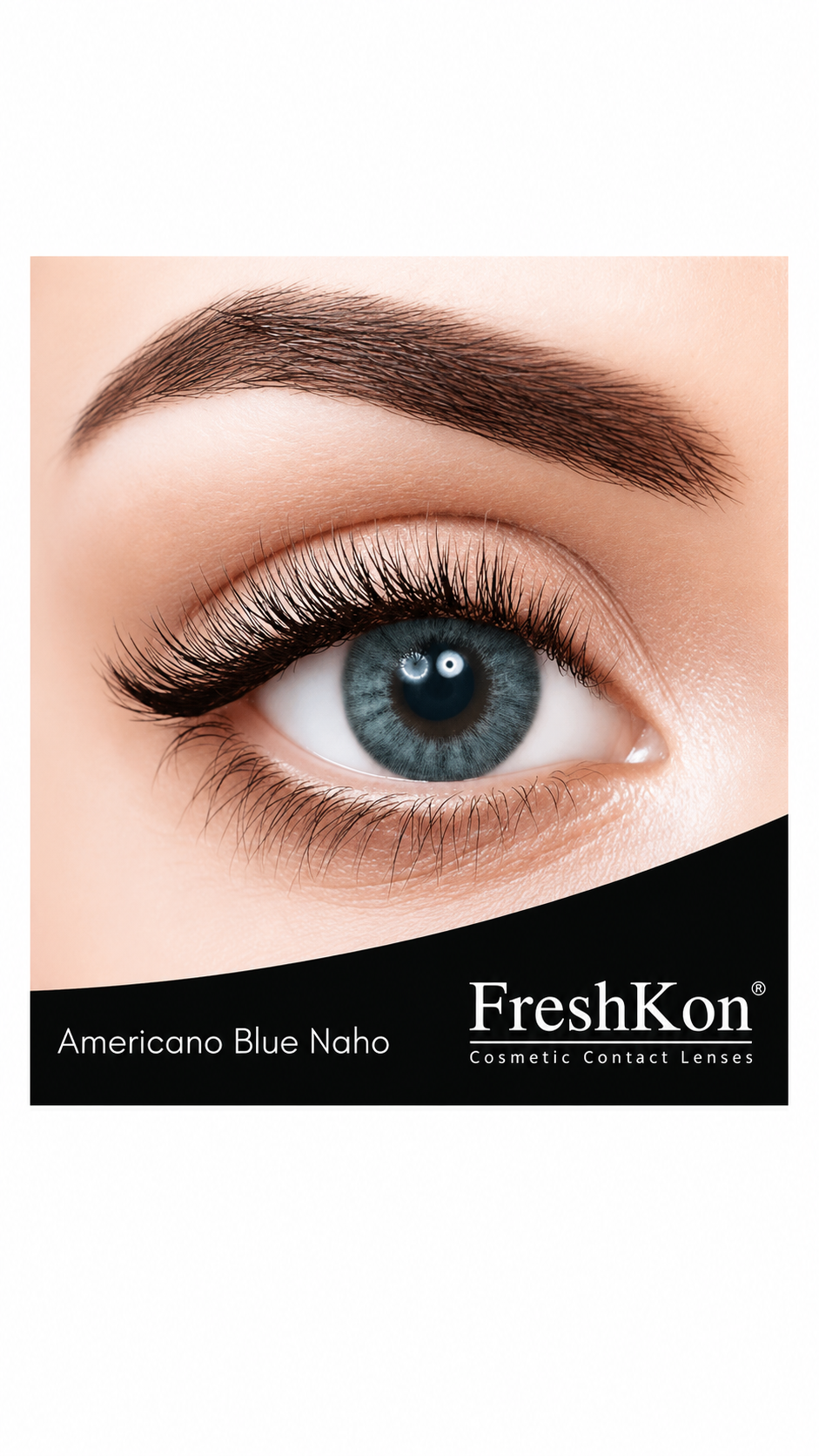 FreshKon NAHO Americano Blue Colored Contact Lenses
