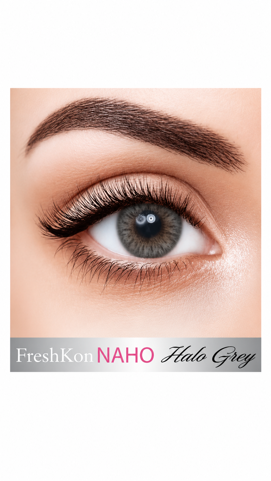 FreshKon NAHO Halo Grey Colored Contact Lenses