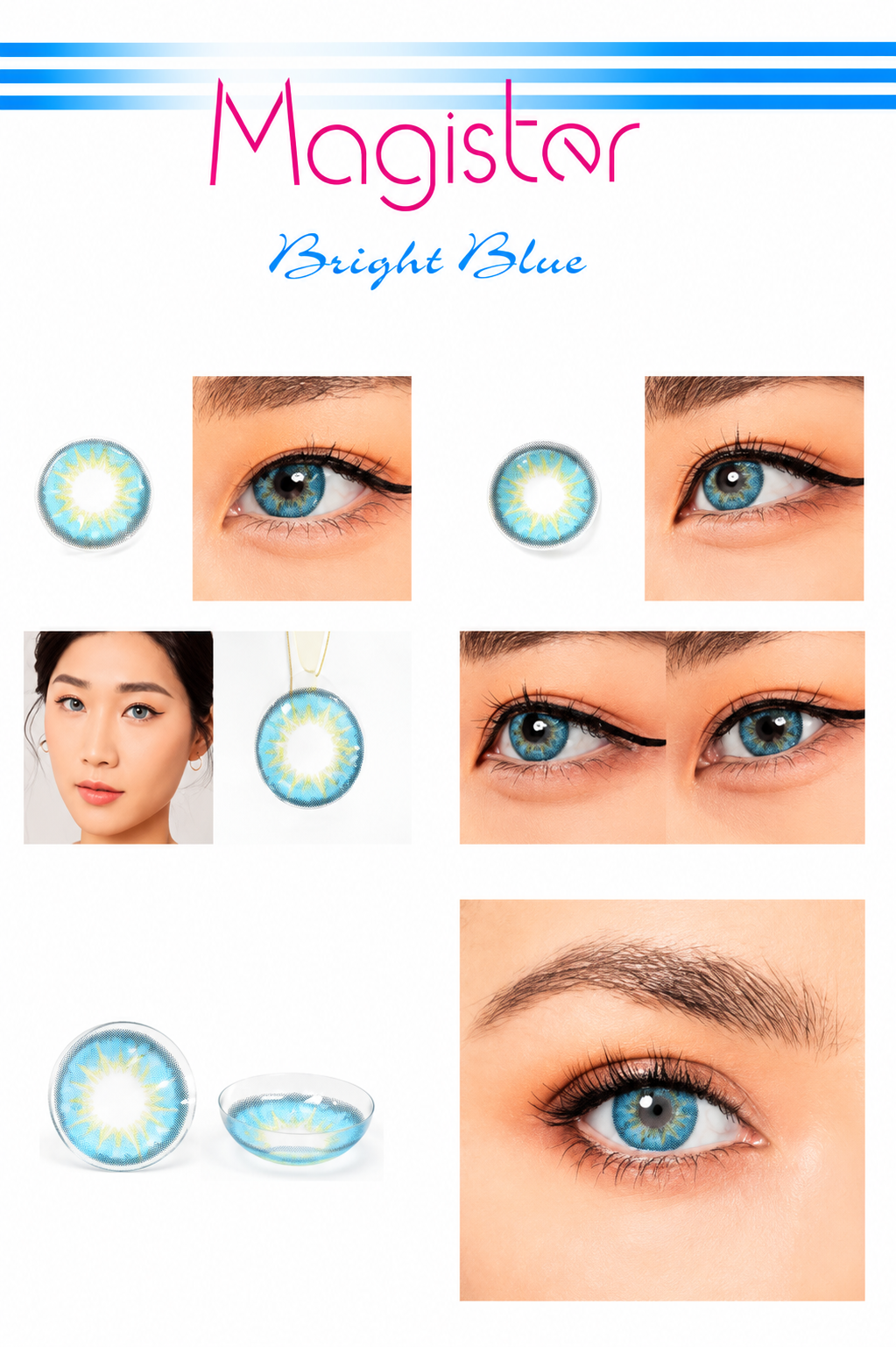 Magister Bright Blue Colored Contact Lenses