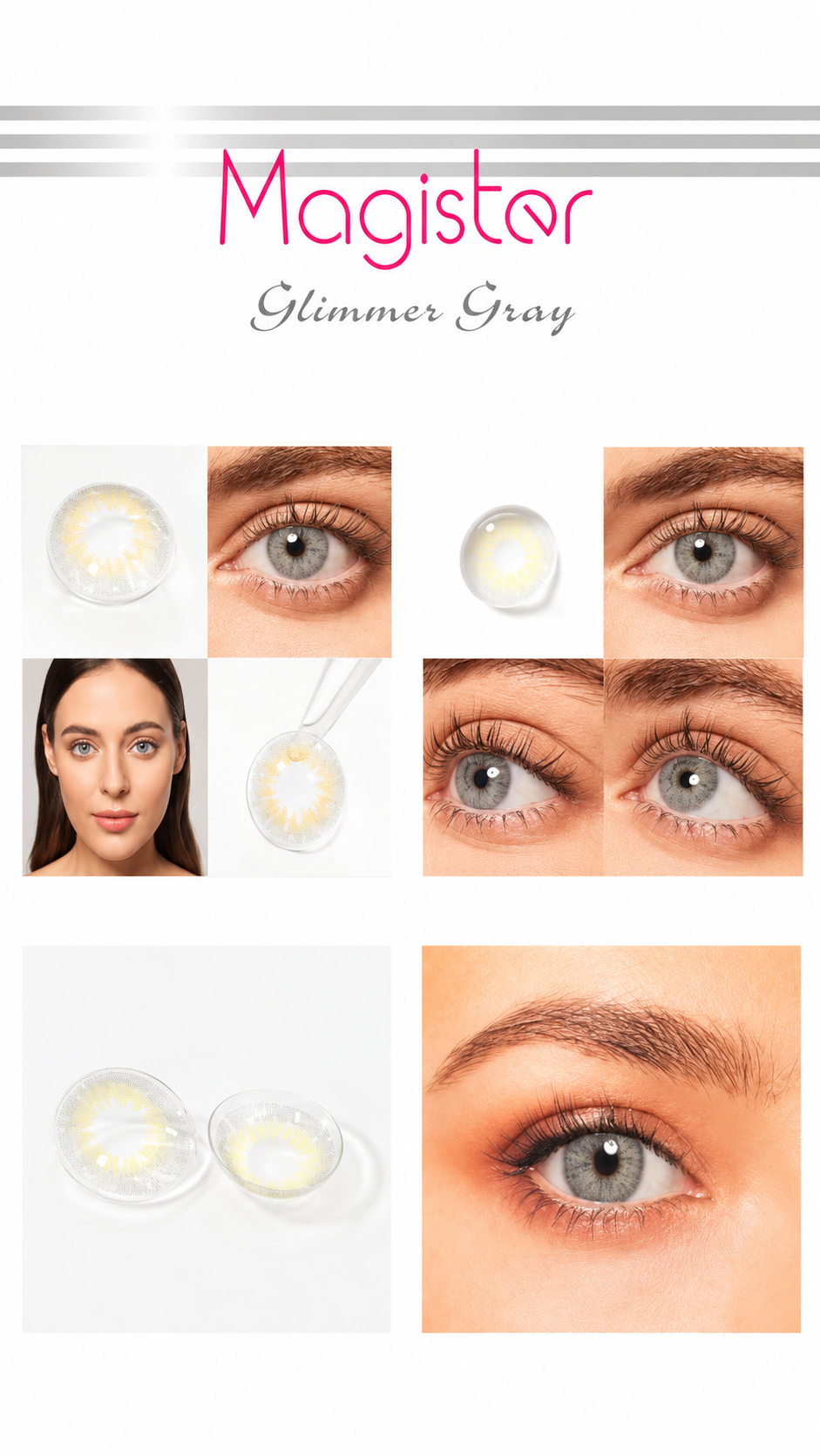 Magister Glimmer Gray Colored Contact Lenses