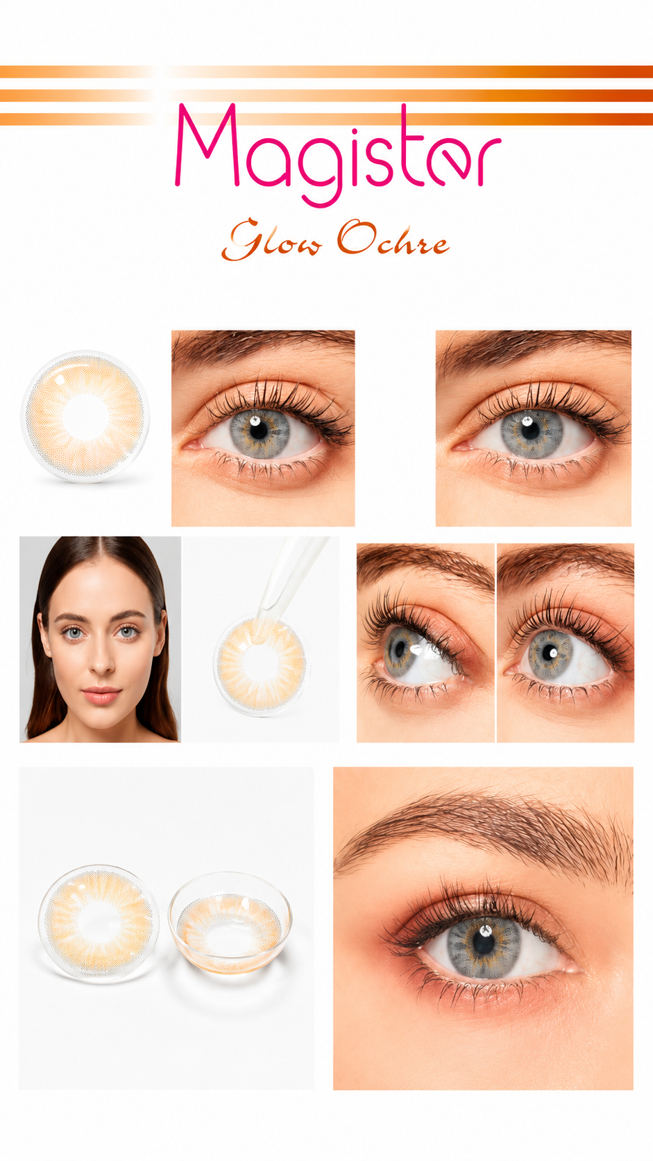 Magister Glow Ochre Colored Contact Lenses