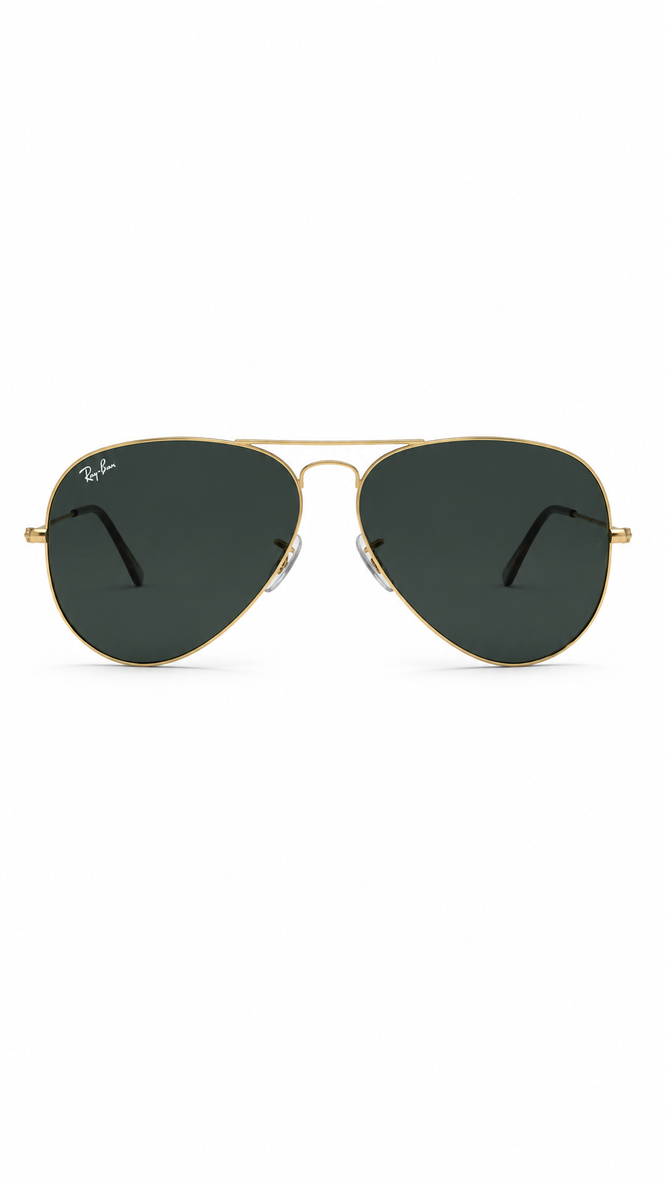 Ray-Ban RB3026 Aviator Large Metal Gold Green Sunglasses