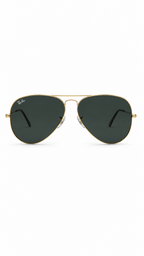 Ray-Ban RB3026 Aviator Large Metal Gold Green Sunglasses