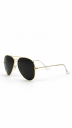 Ray-Ban RB3026 Aviator Large Metal Gold Green Sunglasses