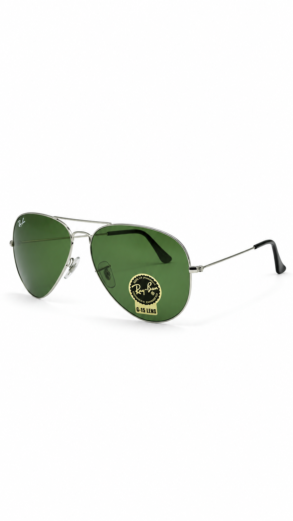 Ray-Ban Aviator Large Metal II Sunglasses (RB 3026 003/32 62mm) – Silver Frame / G-15 Green