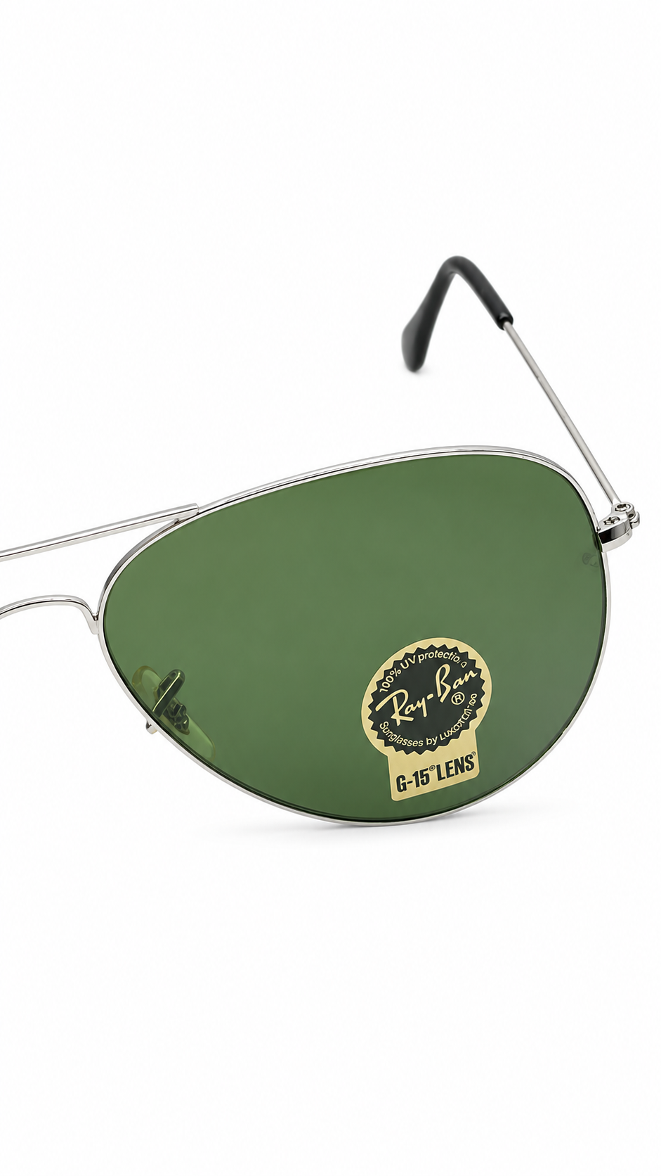 Ray-Ban Aviator Large Metal II Sunglasses (RB 3026 003/32 62mm) – Silver Frame / G-15 Green