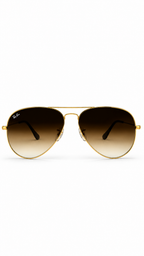Ray-Ban RB3026 Aviator Large Metal Gold Brown Gradient Sunglasses UV- Ultra Violet