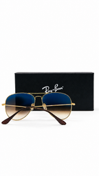 Ray-Ban RB3026 Aviator Large Metal Gold Brown Gradient Sunglasses UV- Ultra Violet