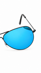 Ray-Ban Aviator Classic Sunglasses (RB 3025 58mm) – Black Frame / Blue Mirror Lenses