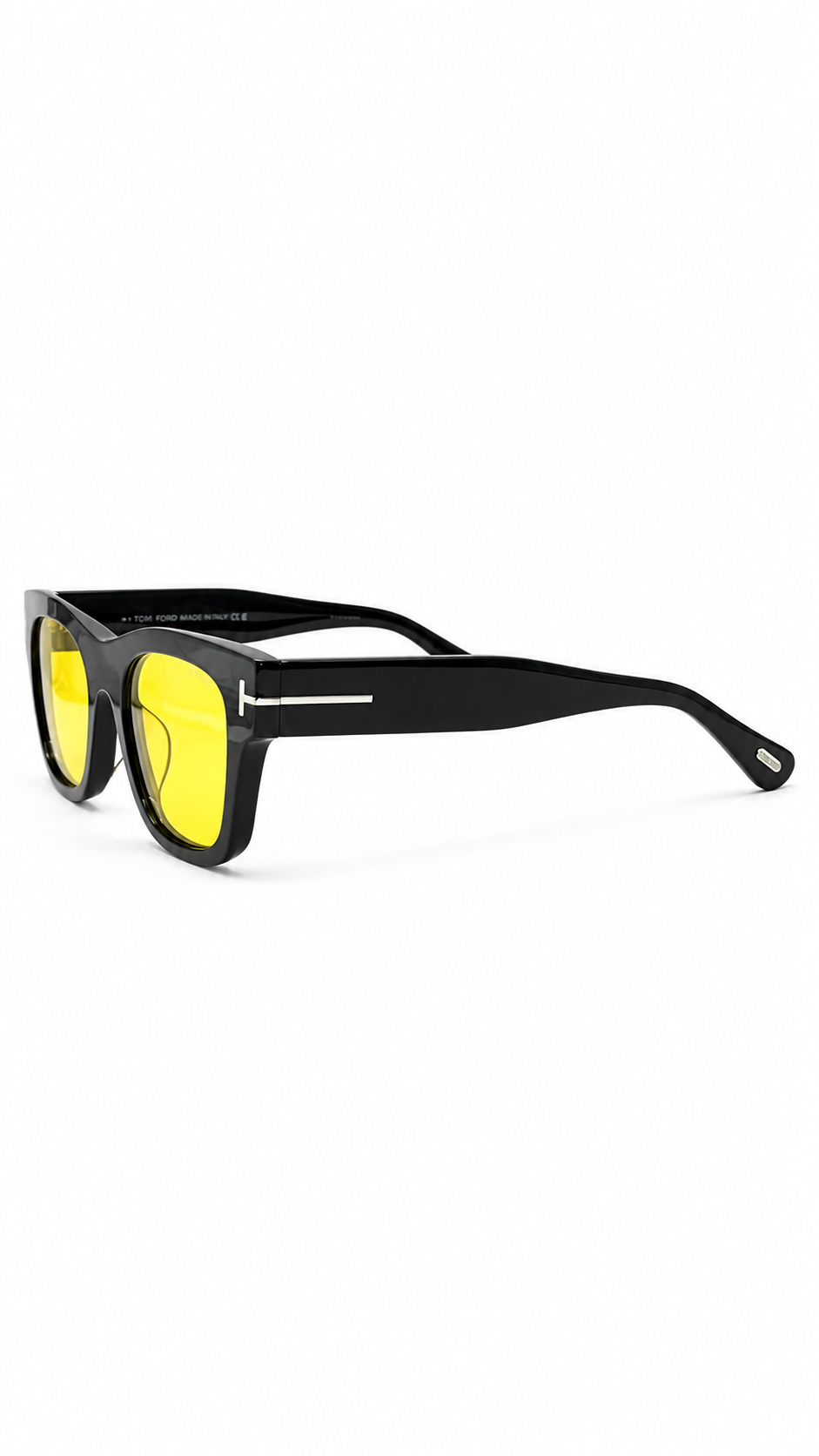 Tom Ford Emma-02 TF1314 01A Square Sunglasses – Black with Yellow Lenses