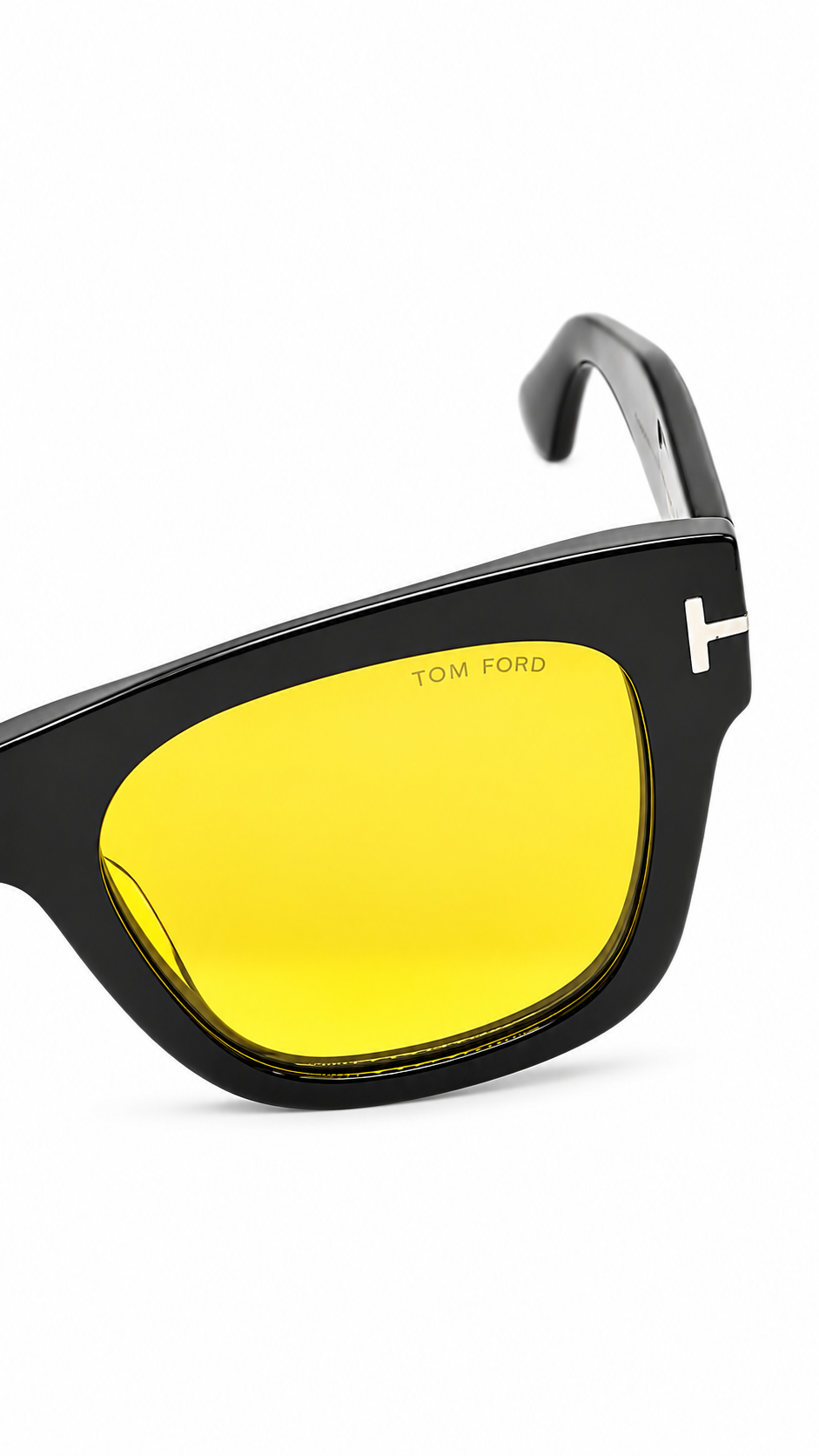 Tom Ford Emma-02 TF1314 01A Square Sunglasses – Black with Yellow Lenses