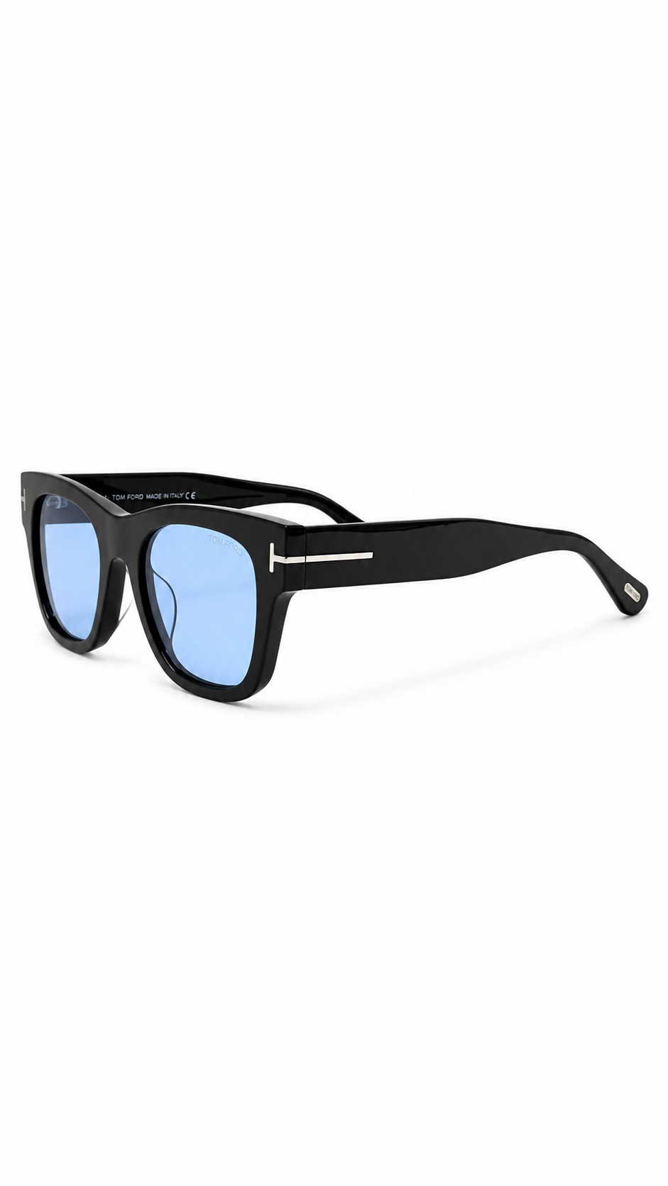 Tom Ford Emma-02 TF1314 01A Square Sunglasses – Black with Blue Lenses