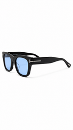 Tom Ford Emma-02 TF1314 01A Square Sunglasses – Black with Blue Lenses