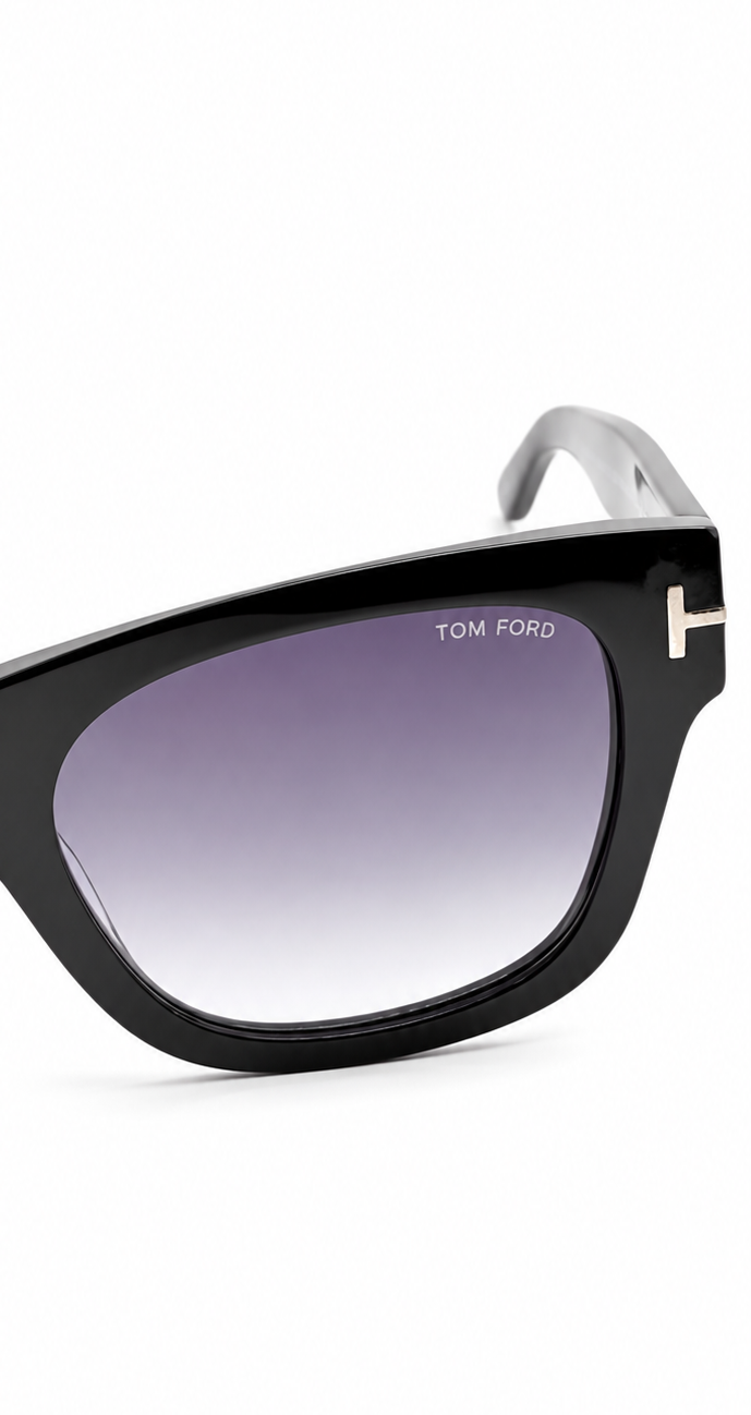 Tom Ford Emma-02 TF1314 01A Square Sunglasses – Black with Smoke Gradient Lenses
