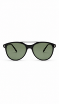Tom Ford Damian-02 FT1098 01A Aviator Sunglasses – Black with Green Lenses