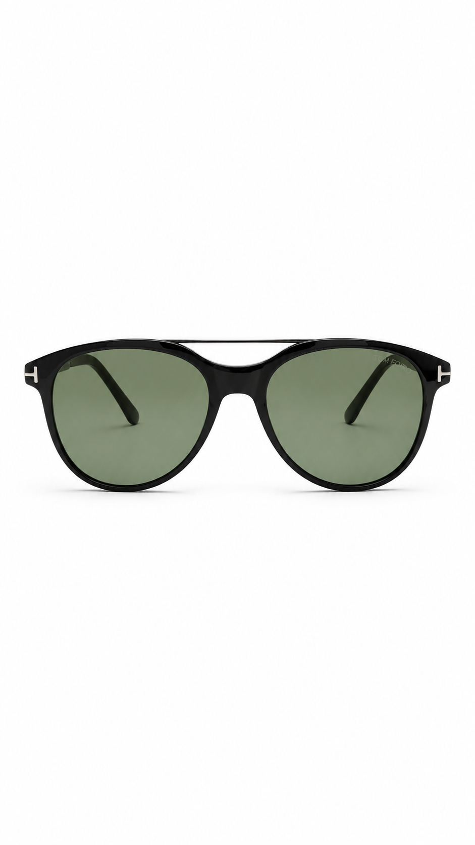 Tom Ford Damian-02 FT1098 01A Aviator Sunglasses – Black with Green Lenses