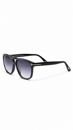 Tom Ford Pierre-02 FT1000 01B Aviator Sunglasses – Black Frame with Gradient Violet Lenses