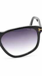 Tom Ford Pierre-02 FT1000 01B Aviator Sunglasses – Black Frame with Gradient Violet Lenses