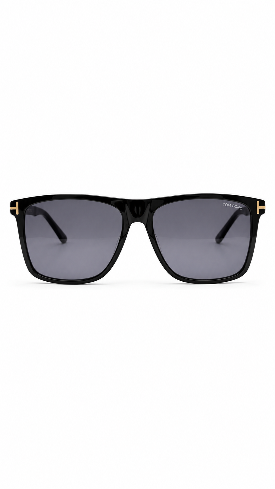 Tom Ford FT0832 01A Modern Square Sunglasses – Black Frame with Grey Lenses
