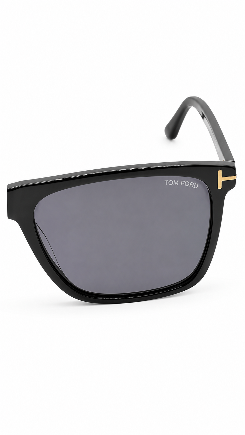 Tom Ford FT0832 01A Modern Square Sunglasses – Black Frame with Grey Lenses