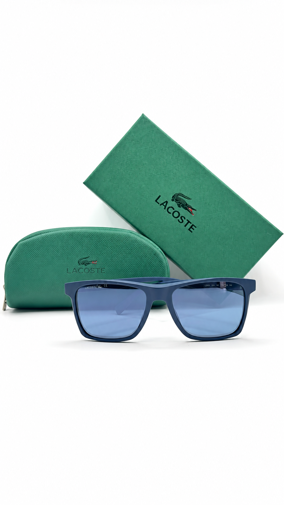 Lacoste L900S 424 Matte Blue Rectangular Sunglasses for Men