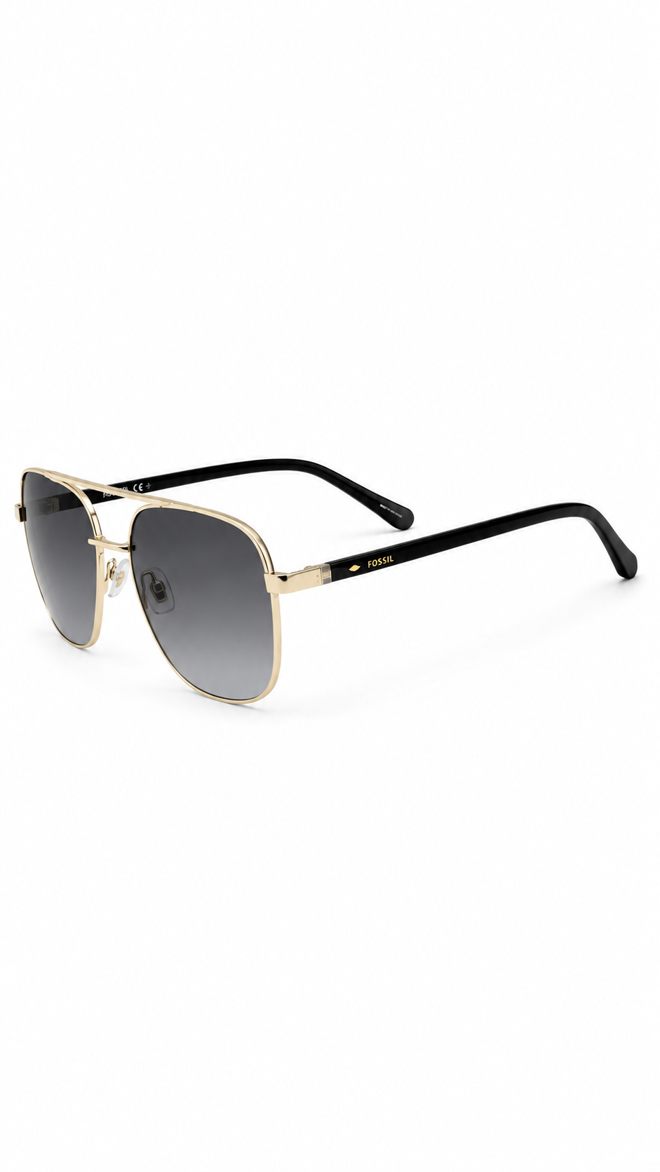 Fossil FOS 2109/G/S 3YG9O Gold Aviator Sunglasses for Men