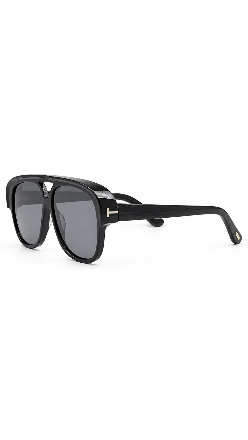 Tom Ford FT 1103 01 Shiny Black Aviator Sunglasses