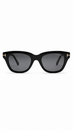 Tom Ford TF5178 001 Shiny Black Square Sunglasses – Dark Grey Lenses