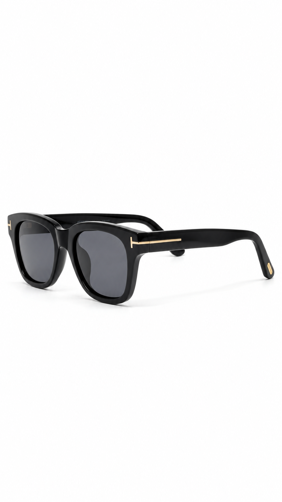 Tom Ford TF5178 001 Shiny Black Square Sunglasses – Dark Grey Lenses