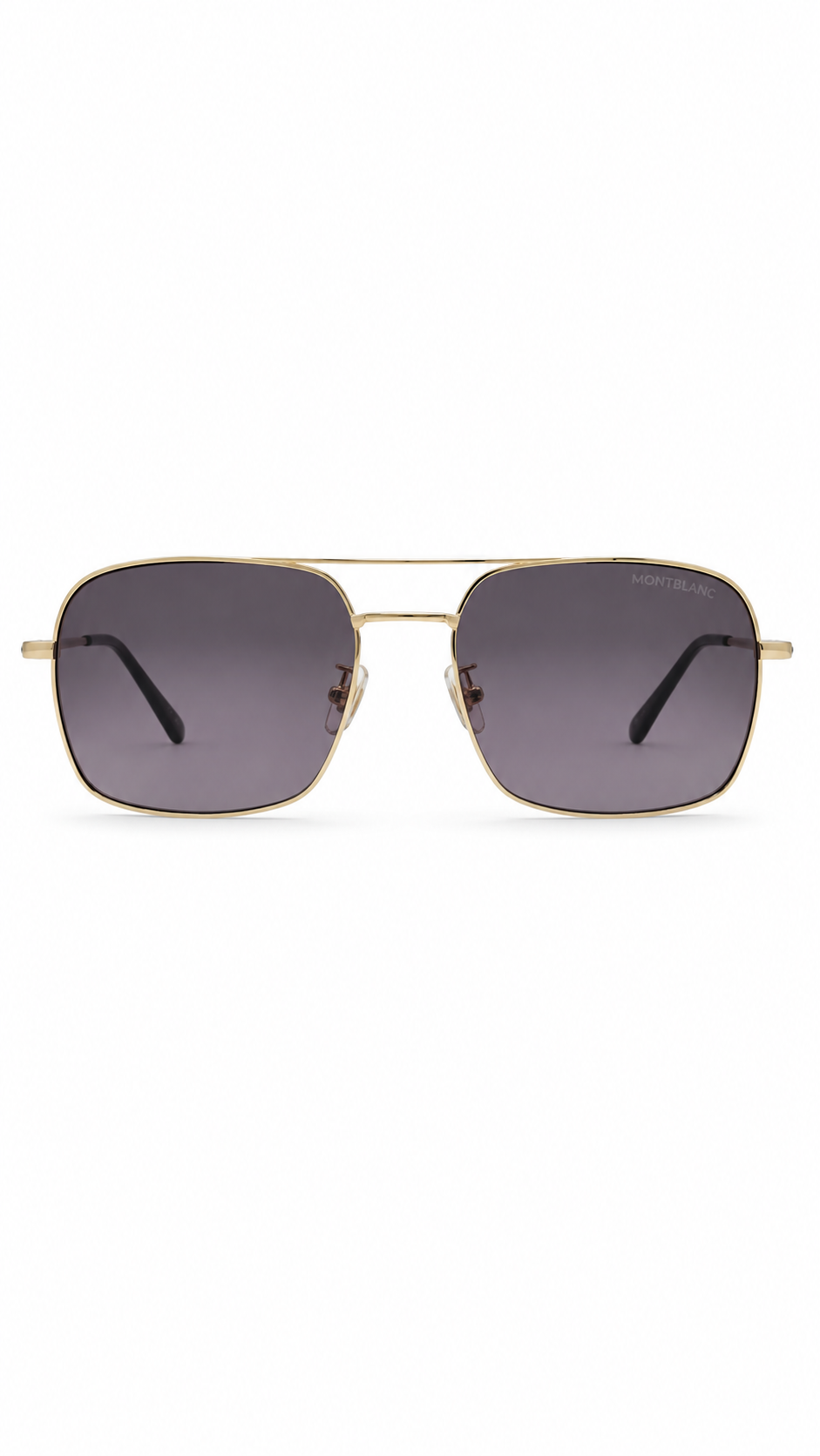 Montblanc MB0046S 002 Gold Navigator Aviator Sunglasses