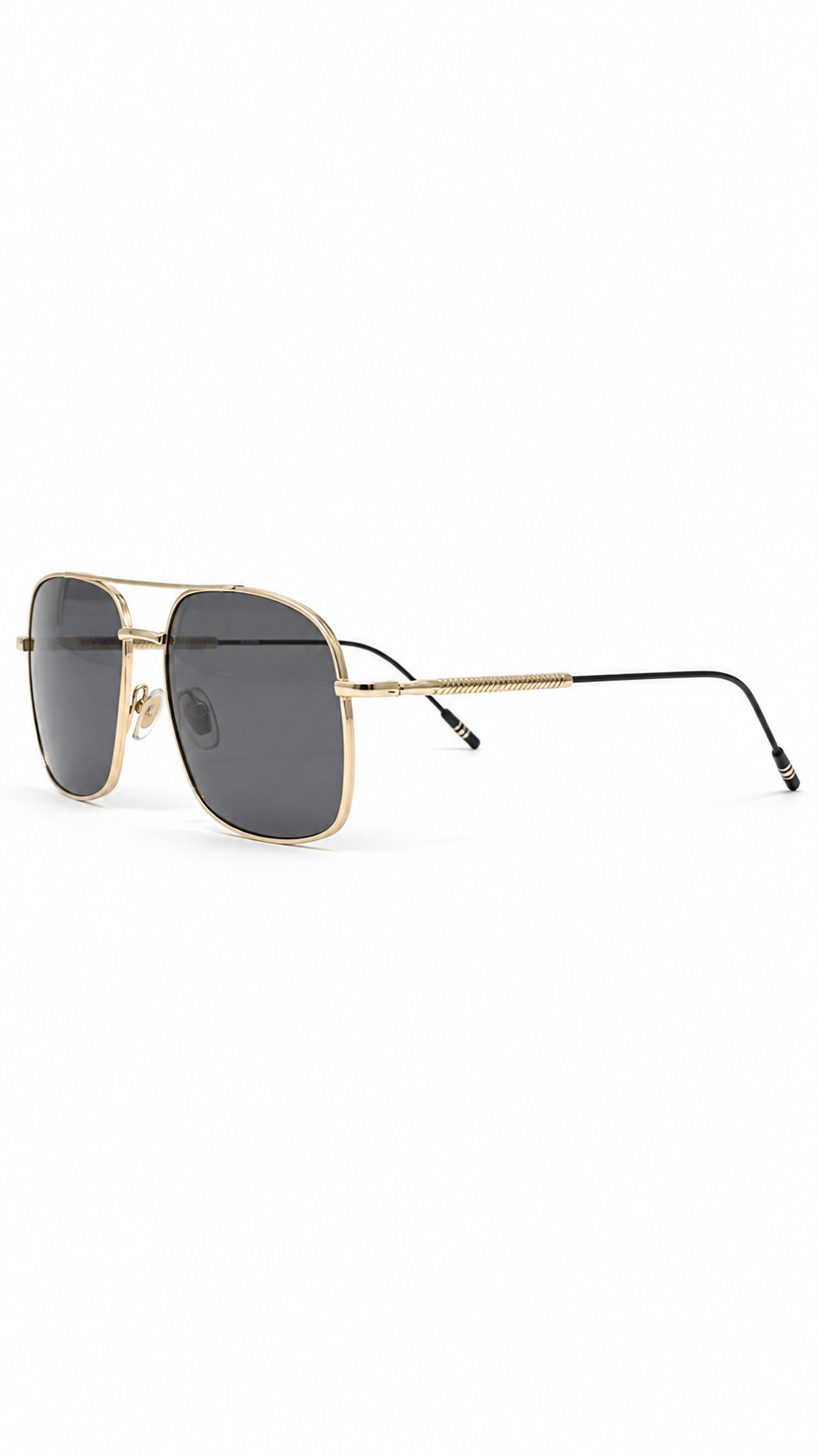 Montblanc MB0046S 002 Gold Navigator Aviator Sunglasses