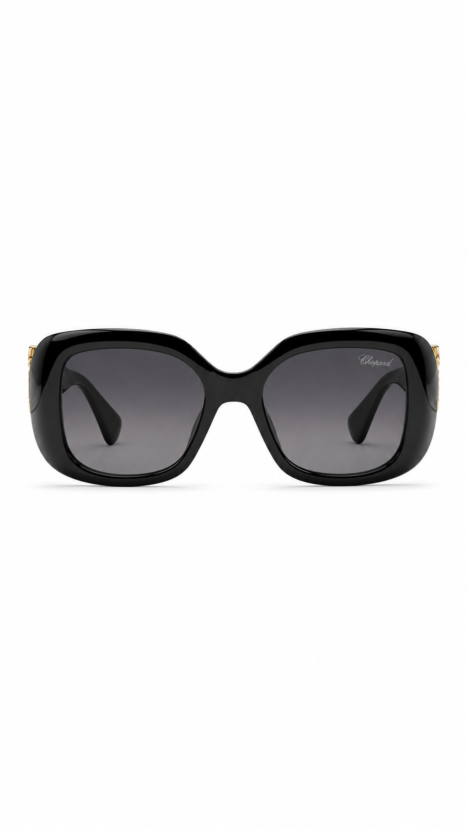 Chanel 5242 Black Square Sunglasses with Gold CC Logo Hinges