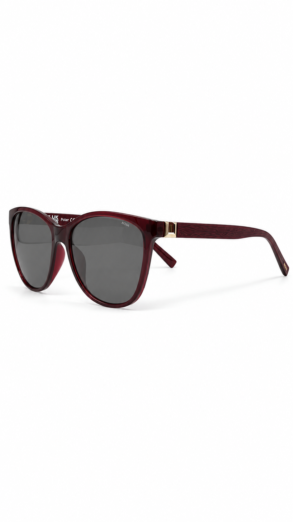 INVU Swiss Eyewear Translucent Burgundy Square Sunglasses