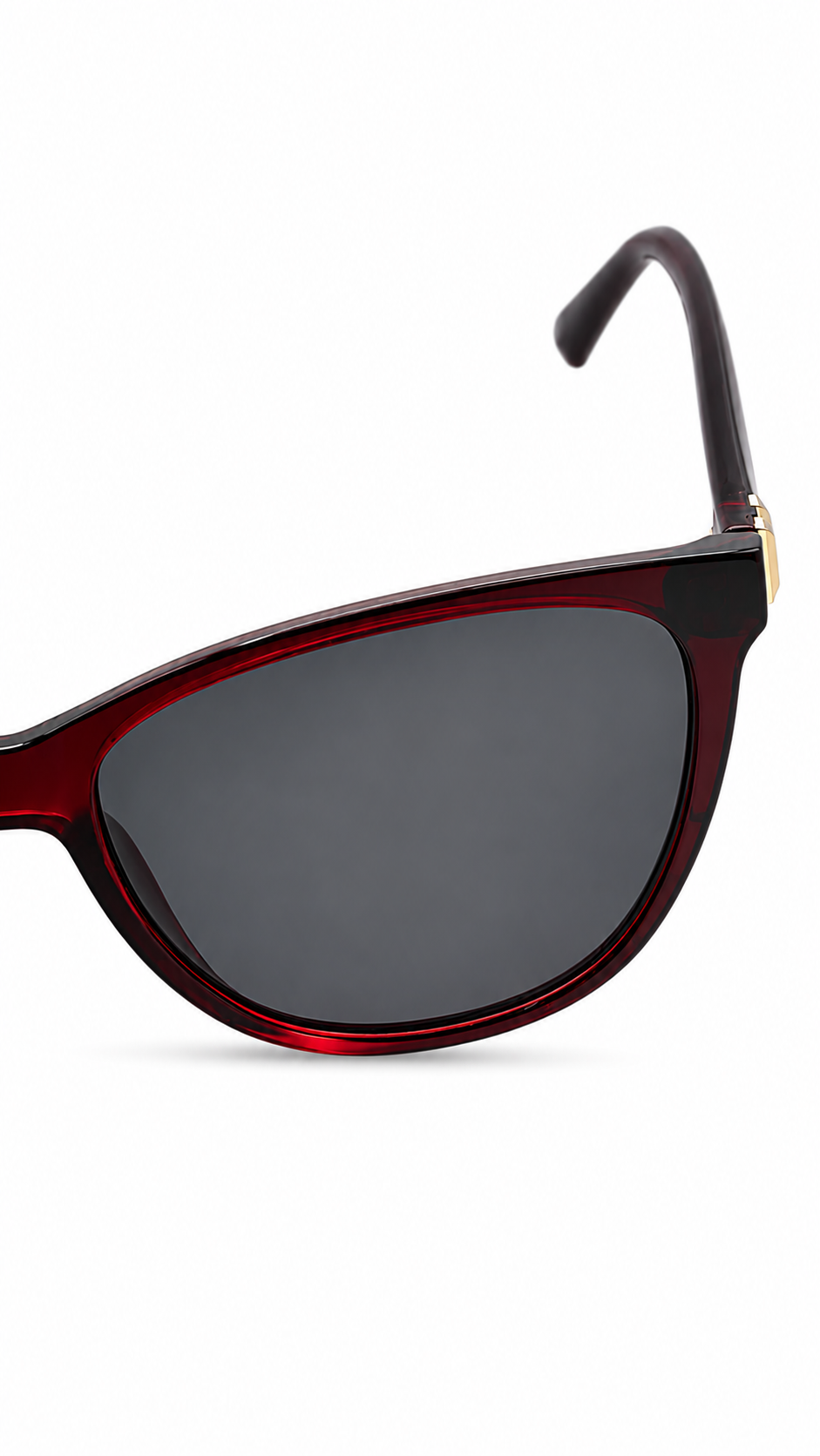INVU Swiss Eyewear Translucent Burgundy Square Sunglasses