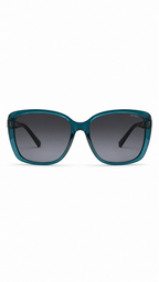 INVU Swiss Eyewear Translucent Teal Square Sunglasses