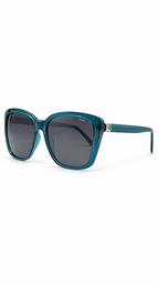 INVU Swiss Eyewear Translucent Teal Square Sunglasses