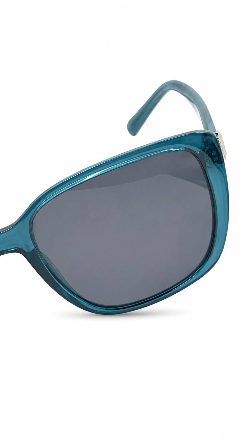 INVU Swiss Eyewear Translucent Teal Square Sunglasses