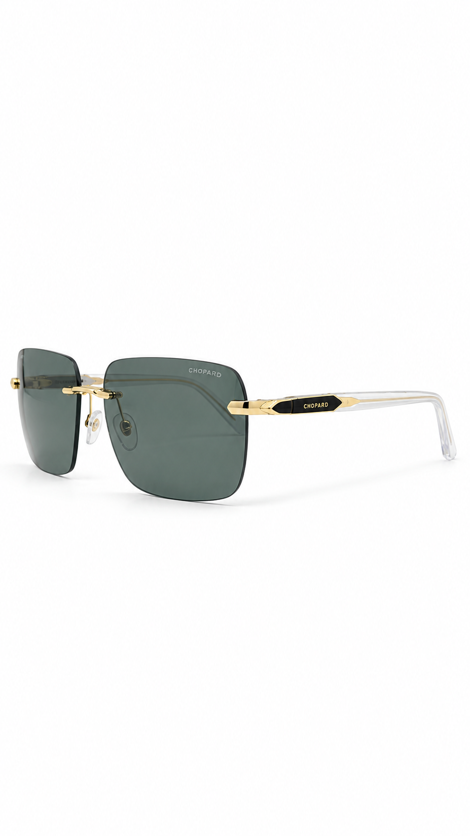 Chopard SCHG-02 C.02 Gold Rimless Square Sunglasses
