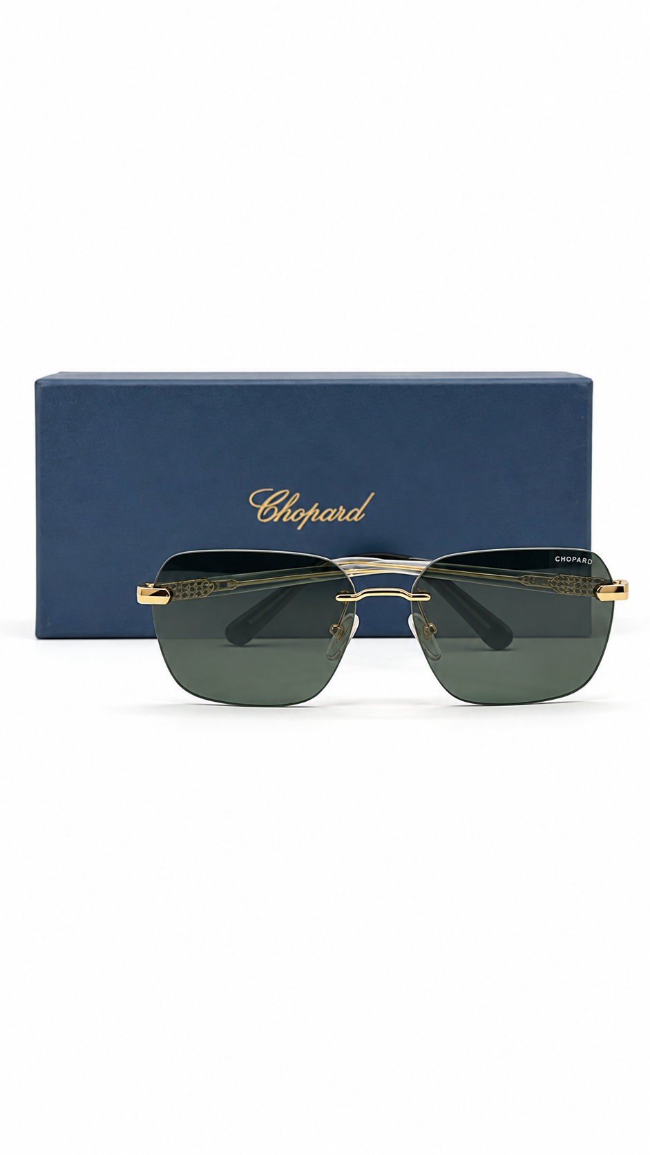 Chopard SCHG-02 C.02 Gold Rimless Square Sunglasses
