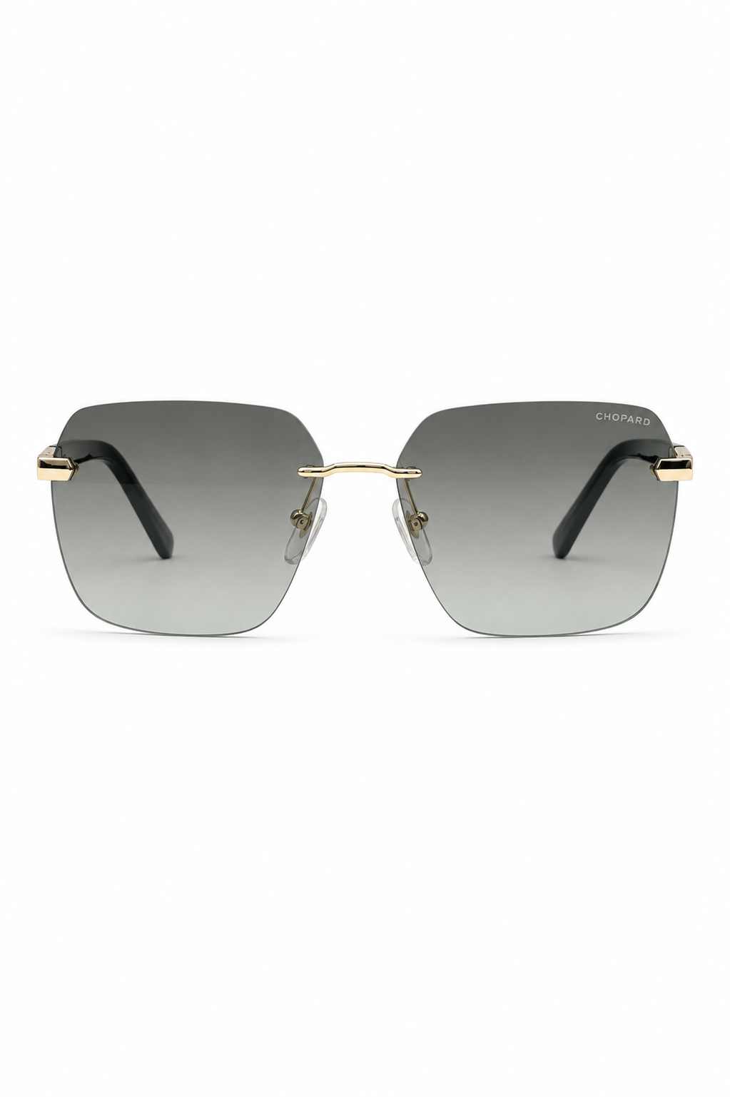 Chopard SCHG-62 Co.05 Gold & Havana Rimless Square Sunglasses