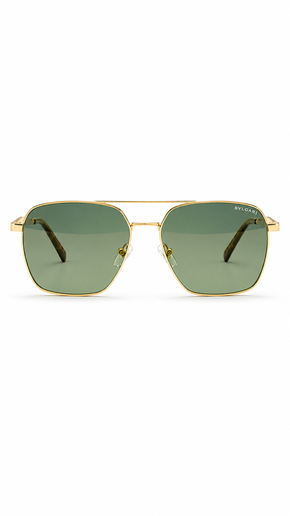 Bvlgari BV 40019 Co.05 Gold Square Aviator Sunglasses