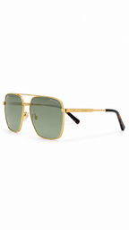 Bvlgari BV 40019 Co.05 Gold Square Aviator Sunglasses