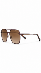 Bvlgari BV 40019 Co.04 Gunmetal Square Aviator Sunglasses